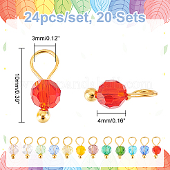 20 Sets Glass Pendants&nbsp;GLAA-PH0002-50