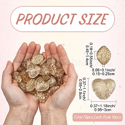 70Pcs 7 Styles Plating Acrylic Beads&nbsp;PACR-YW0001-60