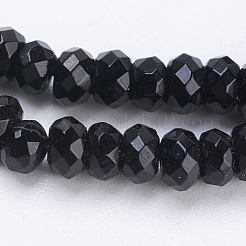 Natural Dyed & Heated Black Onyx Beads Strands&nbsp;G-K255-26A