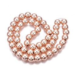 Electroplate Non-magnetic Synthetic Hematite Bead Strands&nbsp;X-G-Q466-8mm-03