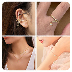 10Pcs Brass Micro Pave Cubic Zirconia Triangle Charms&nbsp;KK-TADJ0001-25