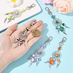 10Pcs 5 Styles Starfish Turtle Synthetic Turquoise & Alloy Pendant Decoration&nbsp;HJEW-FZ00041