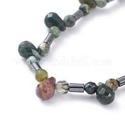 Non-magnetic Synthetic Hematite Beads Stretch Bracelets&nbsp;BJEW-JB04659-01