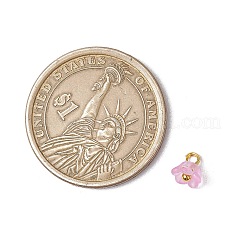 60Pcs 12 Colors Frosted Acrylic Flower Charms&nbsp;PALLOY-JF03550