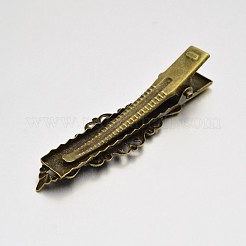 Vintage Hair Accessories Iron Alligator Hair Clip Findings&nbsp;MAK-J007-71AB-NF
