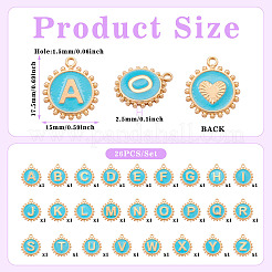 26Pcs Alloy Enamel Pendants&nbsp;ENAM-TA0002-86B