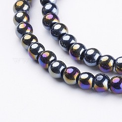 Glass Beads Strands&nbsp;X-GR4mm27Y-AB