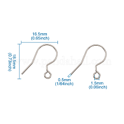 304 Stainless Steel Earring Hooks&nbsp;STAS-TAC0002-01P