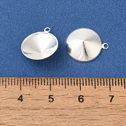 Ion Plating(IP) 304 Stainless Steel Pendant Pointed Back Rhinestone Settings&nbsp;STAS-U025-05D-S