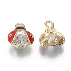 Alloy Rhinestones Enamel Pendants&nbsp;ENAM-T009-53B-RS