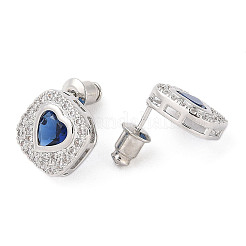 Rack Plating Brass Micro Pave Cubic Zirconia Stud Earrings&nbsp;EJEW-I304-08P