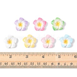 70Pcs 7 Colors Plumeria Flower Opaque Resin Cabochons&nbsp;CRES-FS0001-32