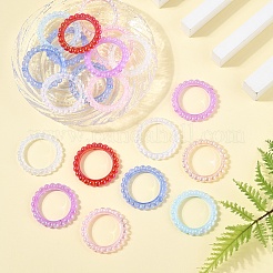 20Pcs UV Plating Opaque Acrylic Bead Frame&nbsp;PACR-YW0001-37