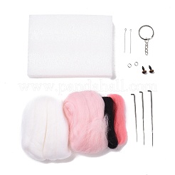 Pig Keychain Needle Felting Kit&nbsp;DIY-I094-02