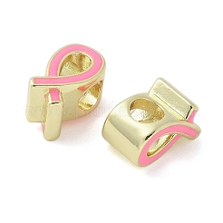 Brass Enamel European Beads&nbsp;KK-K298-04A-G
