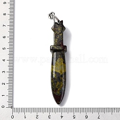 Natural Dragon Blood Big Pendants&nbsp;G-K338-41P-05