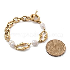 Stainless Steel Cable Chains Link Bracelets&nbsp;BJEW-F485-02G