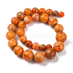 Graduated Natural Imperial Jasper Beads Strands&nbsp;G-P551-B01-01
