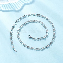 5MM 304 Stainless Steel Figaro Chain Necklaces for Women&nbsp;NJEW-JN05629