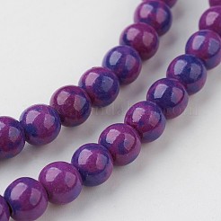 Natural Ocean White Jade Bead Strands&nbsp;G-G916-6mm-08