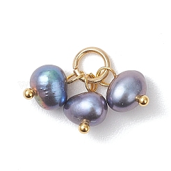 Natural Cultured Freshwater Pearl 3 Potato Charms&nbsp;PALLOY-JF04878