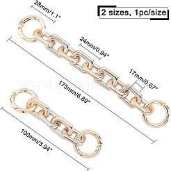 2Pcs 2 Style Zinc Alloy Purse Extender Chains&nbsp;FIND-CA0003-17