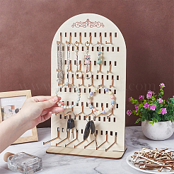 Arch Shaped Plywood Jewelry Organizer Display Stands for Bracelets Necklaces Display Cards&nbsp;AJEW-WH0604-76