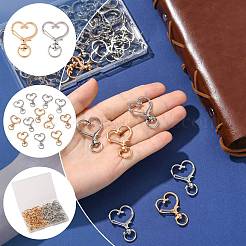 40Pcs 2 Colors Alloy Swivel Snap Hook Clasps&nbsp;FIND-FS0004-73B