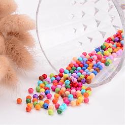 Solid Chunky Acrylic Ball Beads&nbsp;X-SACR-R812-4mm-M