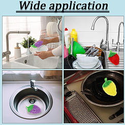 10Pcs 5 Colors Polyester Cleaning Cloths&nbsp;AJEW-GF0011-61