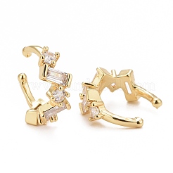 Clear Cubic Zirconia Cuff Earrings&nbsp;EJEW-G288-07G