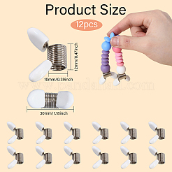 12Pcs Stainless Steel Mini Spring Bead Clamps for Beading Jewelry Making&nbsp;TOOL-BC0002-50