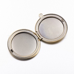 Brass Locket Pendants&nbsp;KK-N0116-078AB