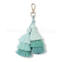 Handmade Macrame Nylon Thread Pendant Decorations&nbsp;HJEW-P019-12G-04