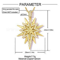 Brass Micro Pave Clear Cubic Zirconia Pendants&nbsp;CU-OY001-99G