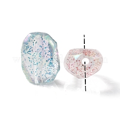 UV Plating Rainbow Iridescent Acrylic Beads&nbsp;OACR-K003-011