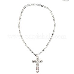 Gothic Style Cross 304 Stainless Steel Pendant Necklaces & Link Bracelets Sets&nbsp;FS-WG287BB-03