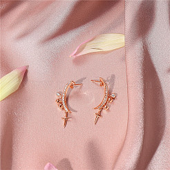 Brass Dangle Stud Earrings&nbsp;JE889A
