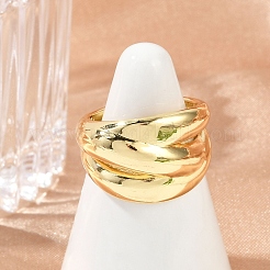 Brass Open Cuff Rings&nbsp;RJEW-G343-18G