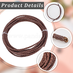 5 Yards Braided Leather Cord&nbsp;WL-CL0001-02B