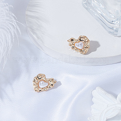 1 Pair Alloy Plastic Imitation Pearl Stud Earrings&nbsp;EJEW-LP0003-75G