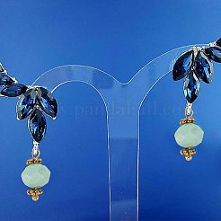 180Pcs 9 Colors Faceted Rondelle Glass Charms&nbsp;PALLOY-GO00008