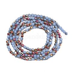 Electroplate Glass Beads Stradns&nbsp;EGLA-H114-01K