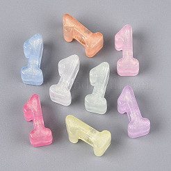 Luminous Frosted Transparent Acrylic Beads&nbsp;TACR-T029-21B