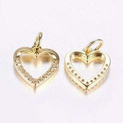 Long-Lasting Plated Brass Micro Pave Cubic Zirconia Charms&nbsp;ZIRC-F069-39G