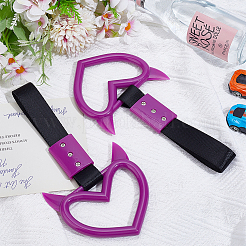 2Pcs ABS Plastic Devil Heart Rear Bumper Warning Handle Ring&nbsp;HJEW-SP0001-51C