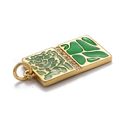 Brass Cubic Zirconia Pendants&nbsp;ZIRC-O044-06G