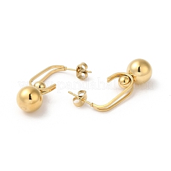 304 Stainless Steel Dangle Stud Earrings&nbsp;EJEW-Z026-14G