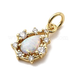 Synthetic Opal Teardrop Charms&nbsp;X-KK-H089-04A-01