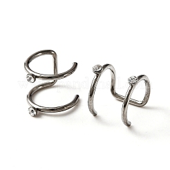 Crystal Rhinestone Chunky Cuff Earrings&nbsp;EJEW-TAC0015-15P